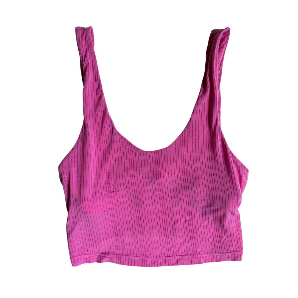 aerie Striped Cropped Tank (Pink) - Extra Small